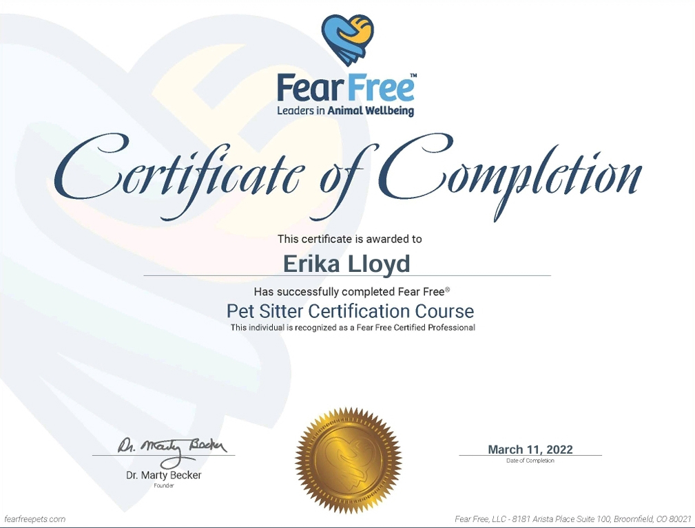 Pet Sitter Certification